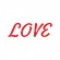 Штамп "Love" 47x18 мм (красный оттиск) v.1